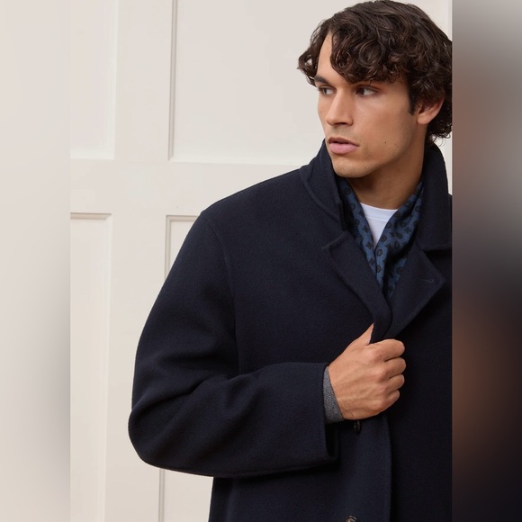 NWT J. Crew topcoat in navy cashmere blend size 40s (men’s medium) - Picture 5 of 13